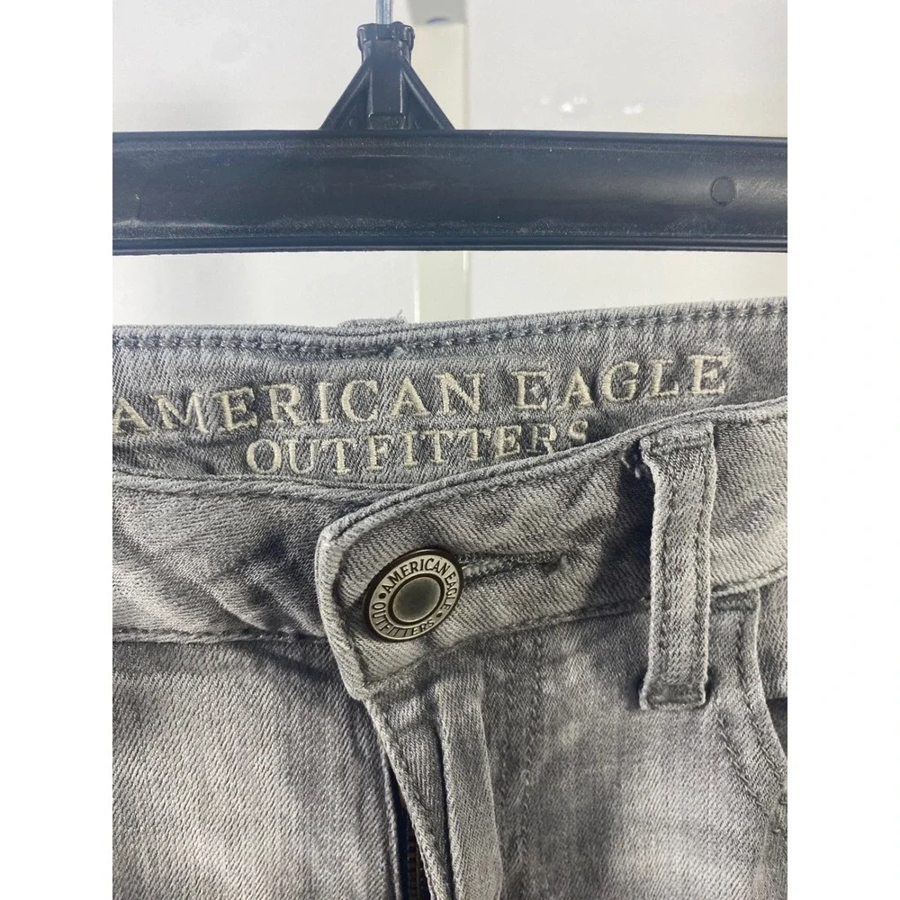 American Eagle Outfitters Womens Grey Skinny Jeans Denim‎ Pants Wash Size 4